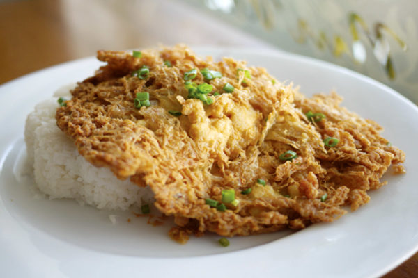 Rice with Chicken Omelette
